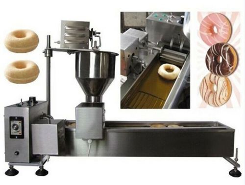 Commercial automatic donut maker fryer making machine,wider oil tank,3 sets mold for sale