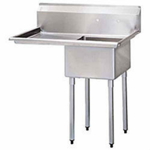 PATRIOT 1 COMPARTMENT S/S SINK w/19&#034; DRAINBOARD ON LEFT