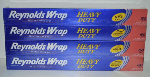 Lot of 4 Packs  Reynolds Wrap Heavy Duty  Aluminum Foil 150 Sq. Ft. Each