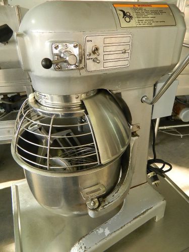 Hobart a-200 20qt pizza dough mixer 1/2hp motor 115v s/s bowl guard paddle &amp;whip for sale
