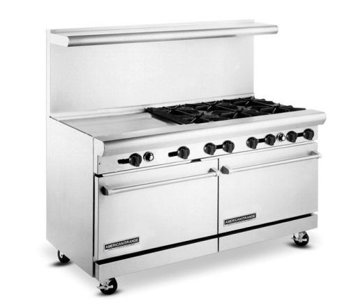American range 6 burner range 24&#034;griddle w/ 2 oven ar24g-6b for sale