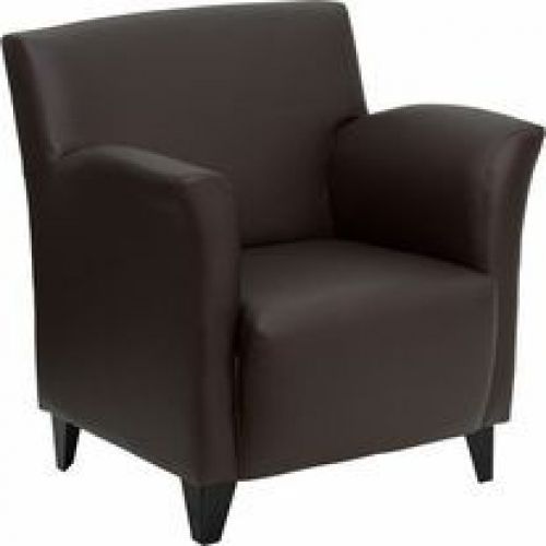Flash Furniture ZB-ROMAN-BROWN-GG HERCULES Roman Series Brown Leather Reception