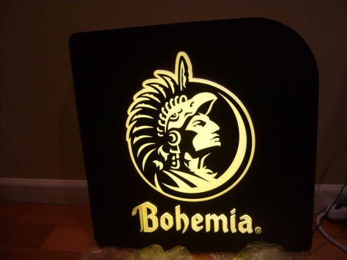 Bohemia beer Ceramic LED sign Pub Light - Bar Man Cave -20&#034;Wx 20&#034;Tx 3&#034;D