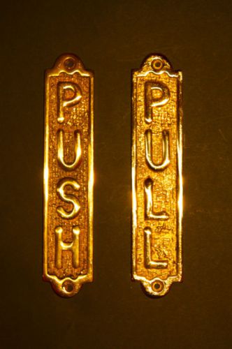 Push / Pull - Solid Irish Brass Door Signs Ireland