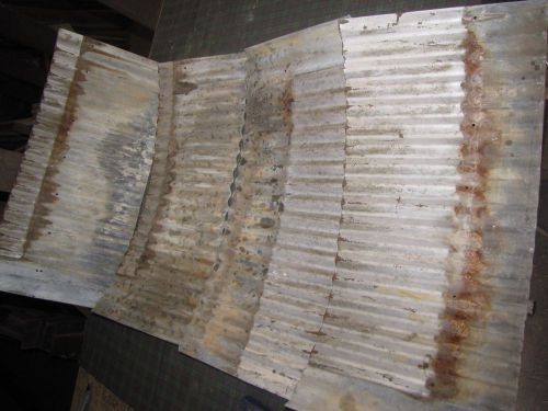 4 pc RECLAIMED METAL ROOFING CORRUGATED PANELS