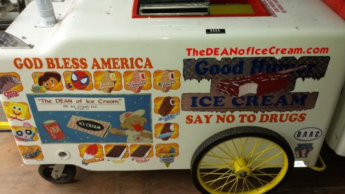 HACKEY BROS.Vendor Ice Cream Push Cart &amp; Graphics Good Humor or Novelty Bars