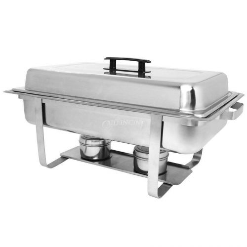 NEW 8 QUART QT CHAFING DISH FULL SIZE FOLDABLE STAINLESS STEEL HOT BUFFET