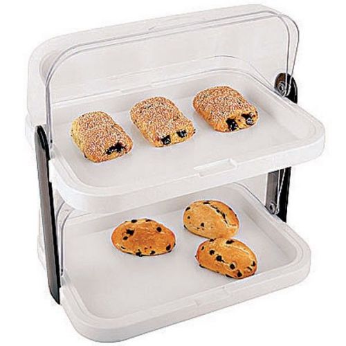 Two-tier cold food display set with covers for sale