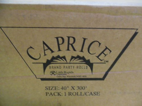 {2 Rolls} CAPRICE Brand Party Roll 40&#034;x300&#039; White Paper Tablecloth Banquet Table