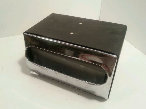 Sysco All Metal and Chrome Napkin Dispenser - Short and Wide Style