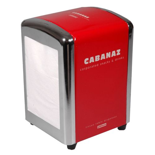 Cabanaz Puhlmann Diner Table Top 250 Napkin Tissue Dispenser Scarlet Red 1002133
