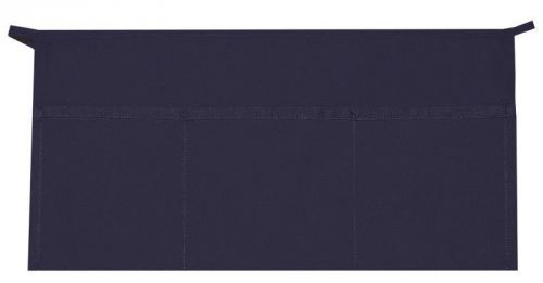 3 Pocket Waist Apron Navy Blue Waiter Waitress Bar Staff Craft Made in USA New