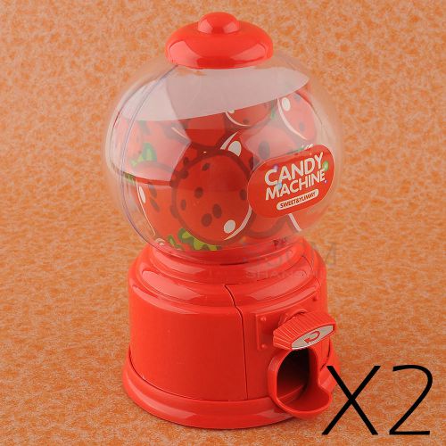 2x Fashion Mini Gumball Vending Saving Coin Bank Candy Machine Dispenser Toy Kid