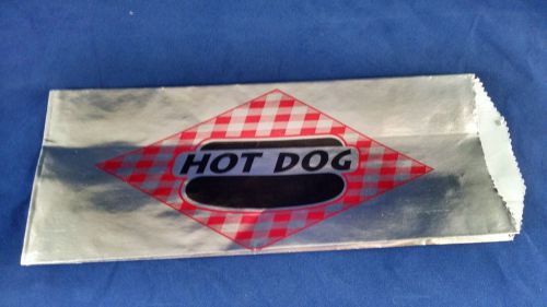 25 Count Foil Hot Dog Bags -- New