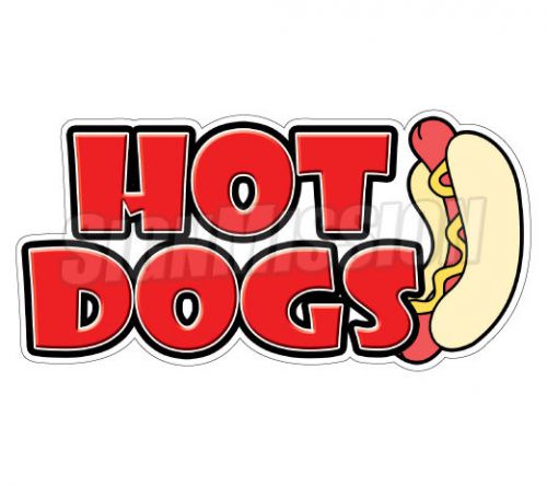 HOT DOGS I Concession Decal sign dog vendor cart trailer stand sticker