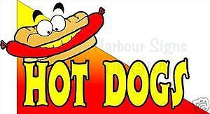 Concession Decal Hot Dog Fast Food Sticker Menu 12&#034;