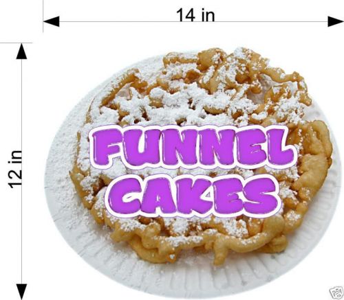 Funnel Cake Cakes Concession Trailer Food Decal 14&#034;