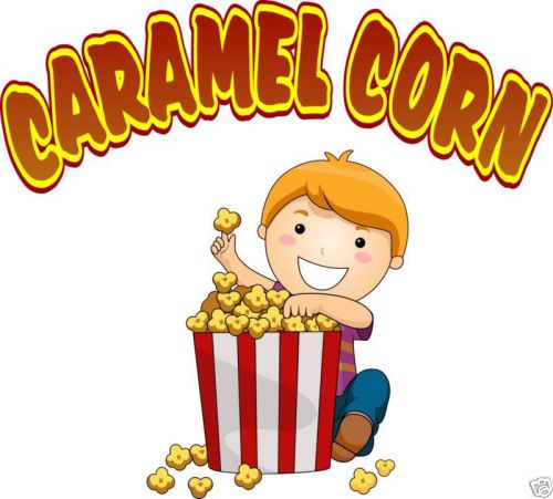 Caramel Corn Concession Decal 12&#034; Vendor Fast Food