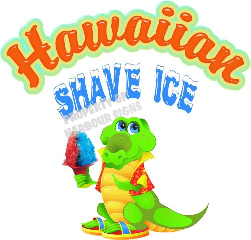 Hawaiian Shave Ice Decal 30&#034; Concession Trailer Food Truck Cart Van Vinyl Menu