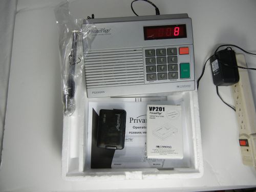 COMMAND COMMUNICATION TRANSMITTER MODEL #PS2000AN AND PRIVATE PAGE