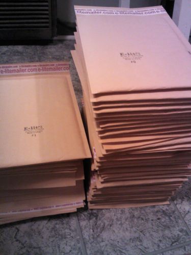 75 bubble mailers 50 #0 mailers 25 #1 mailers