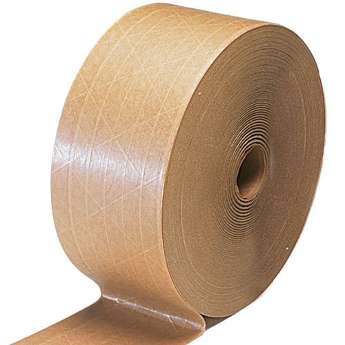 10 rolls 3&#034; x 450&#039; reinforced brown kraft gummed paper tape industrial grade for sale