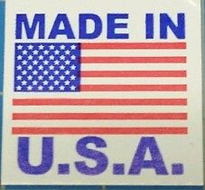 Made in the USA - label 1&#034; x 1&#034; (25 labels) Hand made something in USA?