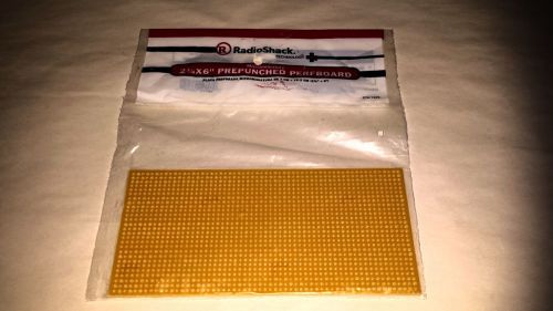 Radio shack 2.75x6&#034; microminiature prepunched perfboard - 276-1395 for sale