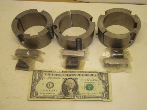 NEW LOT OF 3 TAPER LOCK BUSHINGS 2517 2 7/16&#034; WITH SCREWS FREE SHIPPING SEE PICS