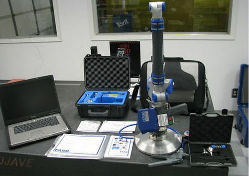 Faro laser scan arm platinum 7 axis, 6&#039; complete system verisurf vacuum base for sale