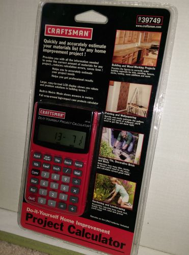 Craftsman Do It Yourself Home Improvement Project Calculator #939749 NIB