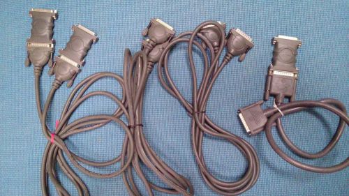 SCCI DB25 MALE TO MALE Cables with FEMALE Adapters Apple PC Linux • Lot of 4