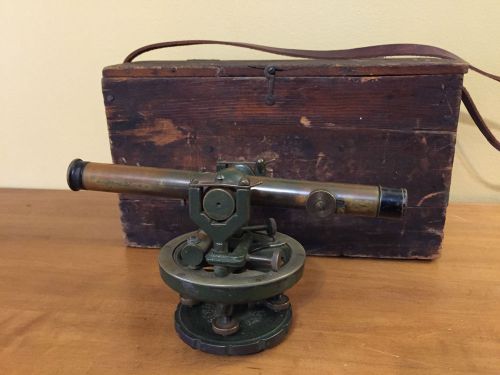 ANTIQUE BRASS GEIER &amp; BLUHM LEVEL SURVEYING 1900 TROY, NY