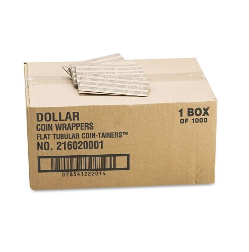 Coin Tainer Company Flat Tubular Coin Wrappers Dollar Coin $25 Pop Open Wrappers