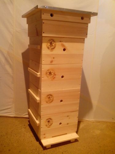 Warre Hive / Vertical Top Bar Hive - 4 bodies, galvanized iron roof