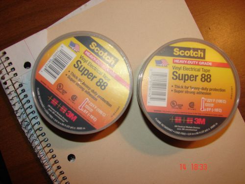 Scotch Premium Vinyl Electrical Tape SUPER 88, 3/4&#034;x 66&#039; x .0085&#034; 4 Rolls