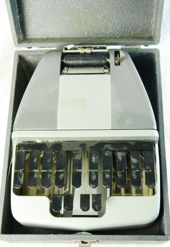 Vintage La Salle Stenotype Typewriter Machine In Case