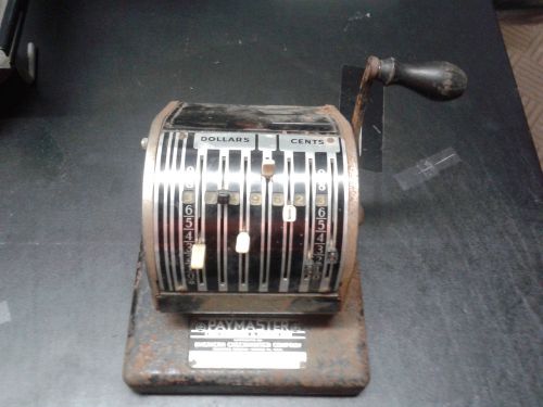 Paymaster model y #181407 vintage original checkwriter &amp; protector american for sale