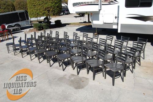 Metal Restaurant Chairs - Black powdercoat - 40 available