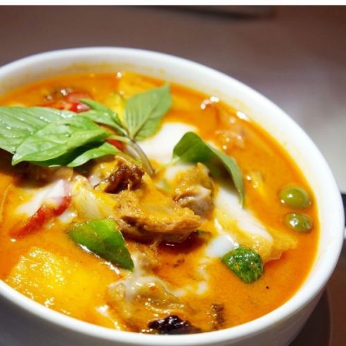 Thai Food Red Curry With Roasted Duck Easy Cook Soup Dinner Thailand Sent Choice