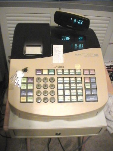 Royal alpha 587 cx cash register with drawer. for sale