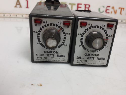 lot of 2 OMRON TDS SOLID STATE TIMER RELAY  120/240V