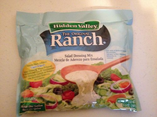 4 Packages Hidden Valley Ranch Salad Dressing Mix 1 Gallon per Pack 35.2oz