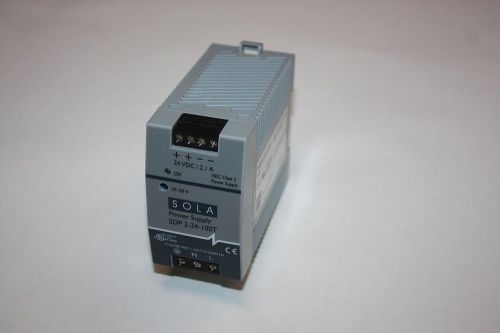 Sola sdp 2-24-100t power supply ac-dc 24v@2.1a 85-264v in din rail mount new for sale