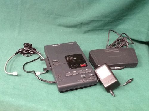 Sony M-2020 Desktop Cassette Transcriber / Recorder W Foot Pedal &amp; Power Supply