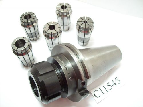 UNIVERSAL ENG CAT50 ACURA FLEX 1&#034; SERIES COLLET CHUCK W/ (5) COLLETS LOT C11545