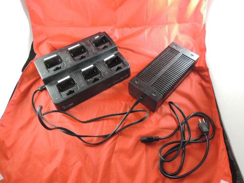 Icom BC-121 Power Supply 6 Gang Unit Charger Complete