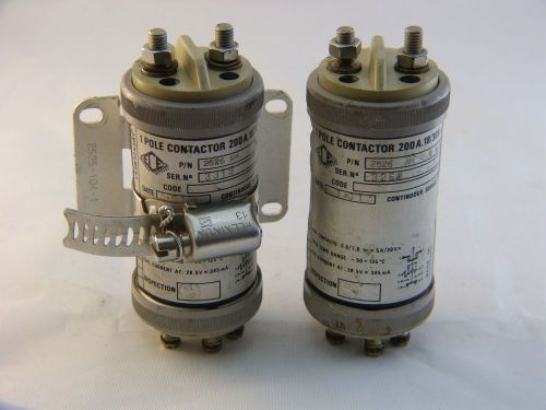 PAIR 1 POLE CONTACTOR 200A 18/30V type 2526 made in France