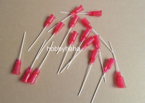 100 pcs 1.5&#034;  25Ga Red PP Blunt flexible syringe needle tips