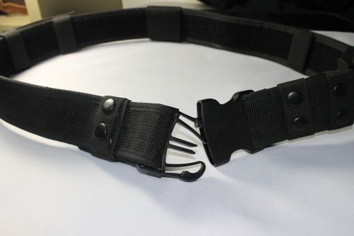 POLICE DUTY BELT WITH MAGAZINE POUCHES AND VELCRO-USED